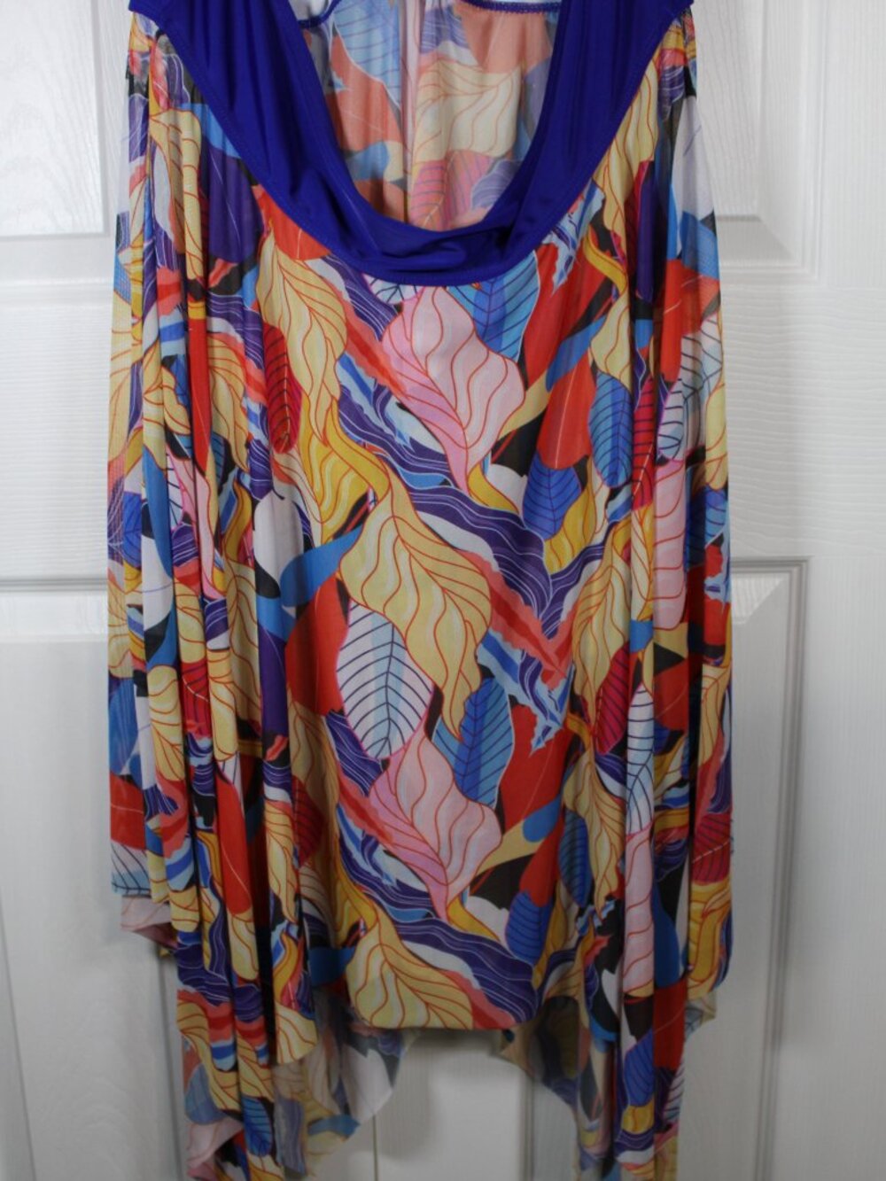 Women Colorful Boho Swimsuit Top with Sheer Bottom Coverage (No Bottom Included) - Picture 8 of 11